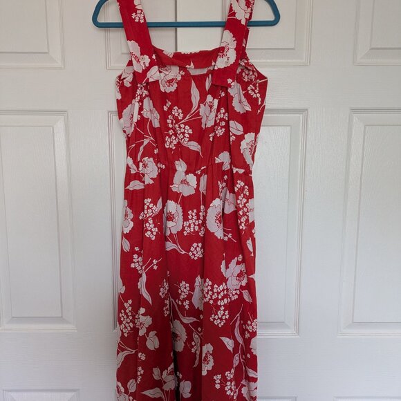 Vintage Red and White Summer Dress - Picture 3 of 6